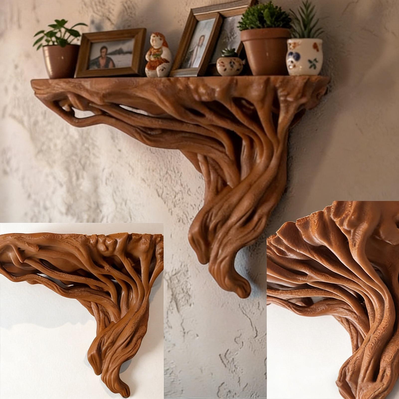 رف حائط على شكل جذر شجرة، ديكو - مراجعة Home Bar Shelf وسعره