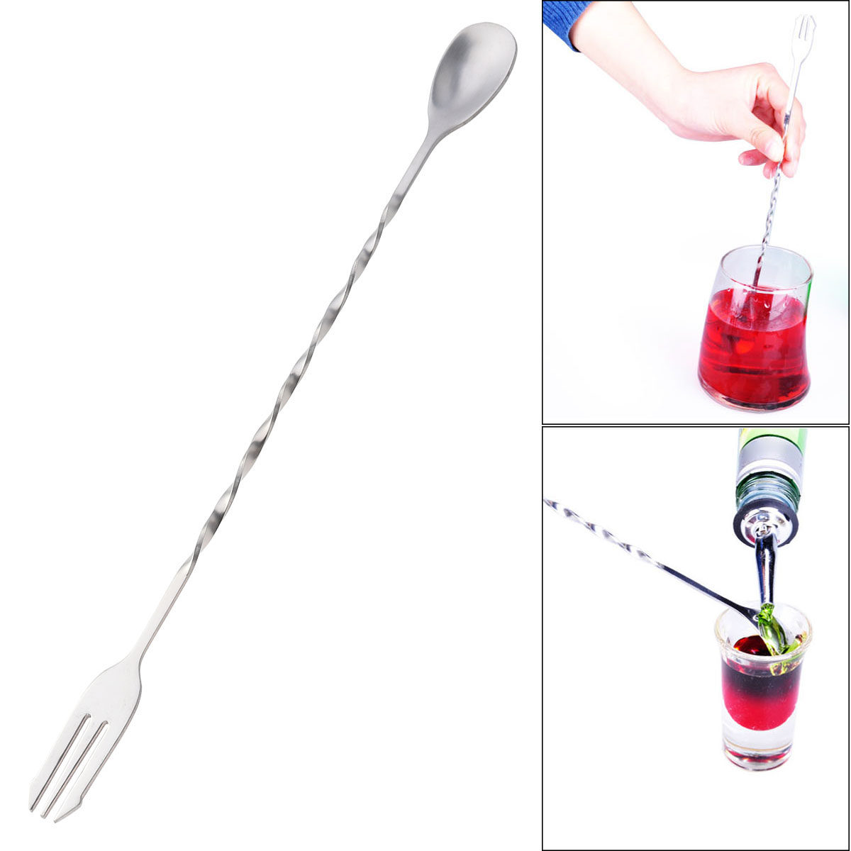 شوكة خلط الكوكتيل من الفولاذ ا - مراجعة Bar Spoon Twisted وسعره