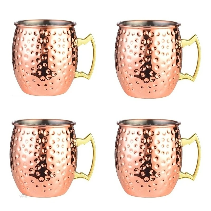 4 قطع أكواب موسكو ميول بسعة 55 - مراجعة Mule Copper Mug وسعره