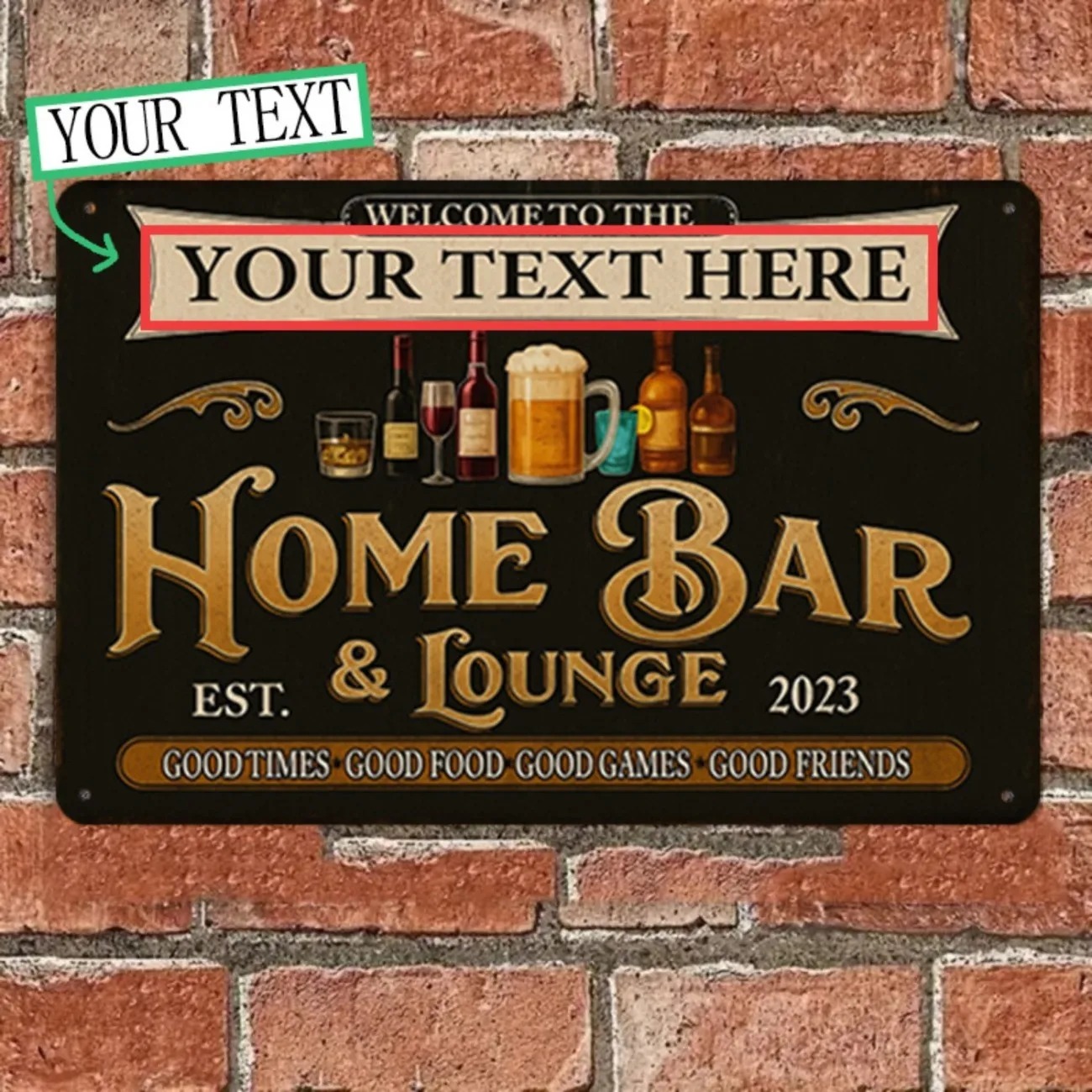 لافتة معدنية مخصصة للبار المنز - مراجعة Home Bar Lounge وسعره